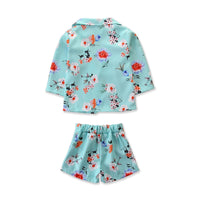 Load image into Gallery viewer, 2 Pieces Set Baby Kid Girls Flower Print Blazers And Shorts Wholesale 220711161
