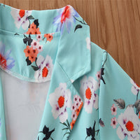Load image into Gallery viewer, 2 Pieces Set Baby Kid Girls Flower Print Blazers And Shorts Wholesale 220711161
