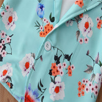 Load image into Gallery viewer, 2 Pieces Set Baby Kid Girls Flower Print Blazers And Shorts Wholesale 220711161

