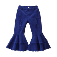 Load image into Gallery viewer, Baby Kid Girls Solid Color Leopard print Tie Dye Ripped Pants Wholesale 220711193
