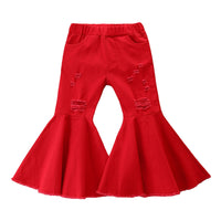 Load image into Gallery viewer, Baby Kid Girls Solid Color Leopard print Tie Dye Ripped Pants Wholesale 220711193
