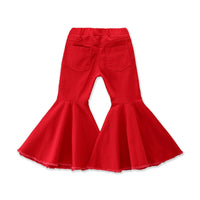 Load image into Gallery viewer, Baby Kid Girls Solid Color Leopard print Tie Dye Ripped Pants Wholesale 220711193
