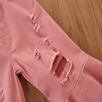 Load image into Gallery viewer, Baby Kid Girls Solid Color Leopard print Tie Dye Ripped Pants Wholesale 220711193
