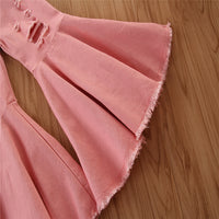 Load image into Gallery viewer, Baby Kid Girls Solid Color Leopard print Tie Dye Ripped Pants Wholesale 220711193
