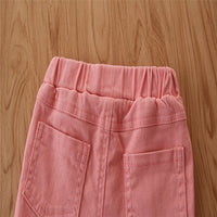 Load image into Gallery viewer, Baby Kid Girls Solid Color Leopard print Tie Dye Ripped Pants Wholesale 220711193
