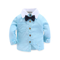 Load image into Gallery viewer, 3 Pieces Set Kid Boys Birthday Party Bow Shirts Solid Color Vests Waistcoats And Pants Wholesale 22071121
