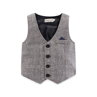 Load image into Gallery viewer, 3 Pieces Set Kid Boys Birthday Party Bow Shirts Solid Color Vests Waistcoats And Pants Wholesale 22071121
