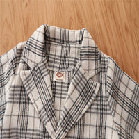 Load image into Gallery viewer, 3 Pieces Set Baby Kid Girls Solid Color Tank Tops And Checked Jackets Outwears And Skirts Wholesale 220711286
