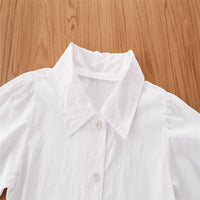 Load image into Gallery viewer, 3 Pieces Set Baby Kid Girls Solid Color Blouses Leopard Tank Tops And Pants Wholesale 220711297
