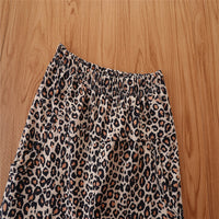Load image into Gallery viewer, 3 Pieces Set Baby Kid Girls Solid Color Blouses Leopard Tank Tops And Pants Wholesale 220711297
