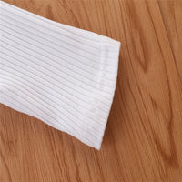 Load image into Gallery viewer, 3 Pieces Set Baby Girls Muslin&amp;Ribbed Rompers Solid Color Dresses And Bow Headwear Wholesale 220711328
