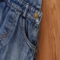 Load image into Gallery viewer, 3 Pieces Set Baby Girls Muslin&amp;Ribbed Rompers Solid Color Dresses And Bow Headwear Wholesale 220711328
