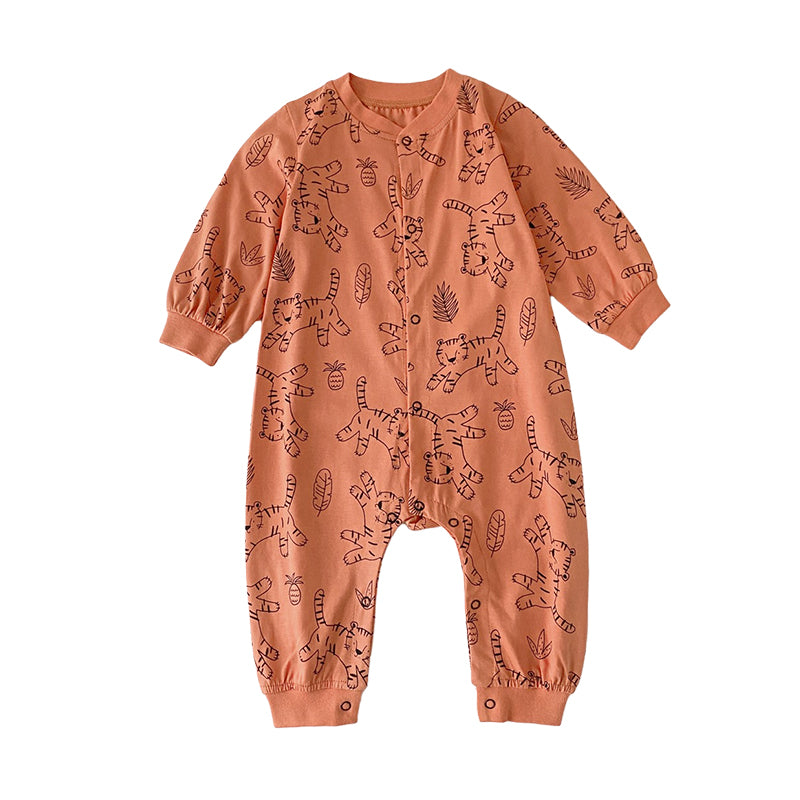 Baby Kid Unisex Animals Cartoon Print Jumpsuits Wholesale 220711333