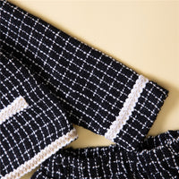 Load image into Gallery viewer, 2 Pieces Set Baby Kid Girls Checked Jackets Outwears And Skirts Wholesale 220711479
