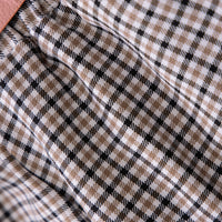 Load image into Gallery viewer, 2 Pieces Set Baby Kid Girls Solid Color Muslin&amp;Ribbed Tops And Checked Pants Wholesale 220711489
