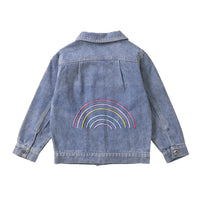Load image into Gallery viewer, Baby Kid Girls Embroidered Rainbow Jackets Outwears Wholesale 220711492
