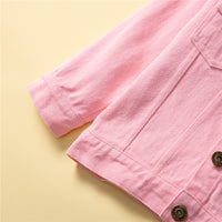 Load image into Gallery viewer, 2 Pieces Set Baby Kid Girls Solid Color Jackets Outwears And Ripped Pants Wholesale 220711504
