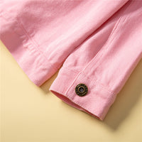 Load image into Gallery viewer, 2 Pieces Set Baby Kid Girls Solid Color Jackets Outwears And Ripped Pants Wholesale 220711504
