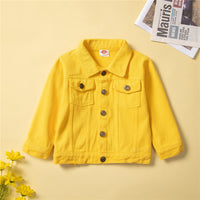 Load image into Gallery viewer, 2 Pieces Set Baby Kid Girls Solid Color Jackets Outwears And Ripped Pants Wholesale 220711504
