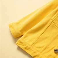 Load image into Gallery viewer, 2 Pieces Set Baby Kid Girls Solid Color Jackets Outwears And Ripped Pants Wholesale 220711504
