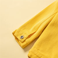 Load image into Gallery viewer, 2 Pieces Set Baby Kid Girls Solid Color Jackets Outwears And Ripped Pants Wholesale 220711504
