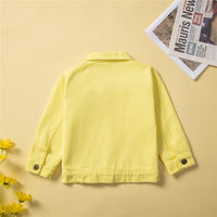 Load image into Gallery viewer, 2 Pieces Set Baby Kid Girls Solid Color Jackets Outwears And Ripped Pants Wholesale 220711504
