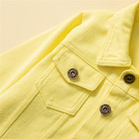 Load image into Gallery viewer, 2 Pieces Set Baby Kid Girls Solid Color Jackets Outwears And Ripped Pants Wholesale 220711504
