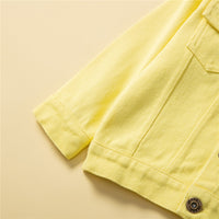 Load image into Gallery viewer, 2 Pieces Set Baby Kid Girls Solid Color Jackets Outwears And Ripped Pants Wholesale 220711504
