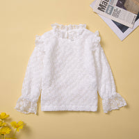 Load image into Gallery viewer, 2 Pieces Set Baby Kid Girls Flower Lace Solid Color Tops And Checked Skirts Wholesale 220711505
