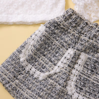 Load image into Gallery viewer, 2 Pieces Set Baby Kid Girls Lace Tops And Checked Skirts Wholesale 220711505
