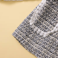 Load image into Gallery viewer, 2 Pieces Set Baby Kid Girls Lace Tops And Checked Skirts Wholesale 220711505
