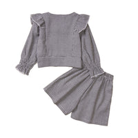 Load image into Gallery viewer, 2 Pieces Set Baby Kid Girls Houndstooth Print Jackets&amp;Outwears And Shorts Wholesale 220711511
