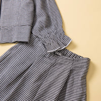 Load image into Gallery viewer, 2 Pieces Set Baby Kid Girls Houndstooth Print Jackets&amp;Outwears And Shorts Wholesale 220711511
