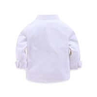 Load image into Gallery viewer, 3 Pieces Set Baby Kid Boys Birthday Party Solid Color Bow Shirts And Striped Vests Waistcoats And Pants Wholesale 22071172
