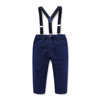 Load image into Gallery viewer, 3 Pieces Set Baby Kid Boys Birthday Party Solid Color Bow Shirts And Striped Vests Waistcoats And Pants Wholesale 22071172
