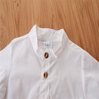 Load image into Gallery viewer, 3 Pieces Set Baby Kid Boys Birthday Party Solid Color Bow Shirts And Striped Vests Waistcoats And Pants Wholesale 22071172
