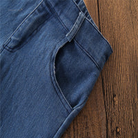 Load image into Gallery viewer, Kid Girls Solid Color Leopard print Ripped Pants Jeans Wholesale 22071180
