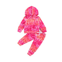Load image into Gallery viewer, 2 Pieces Set Baby Kid Unisex Tie Dye Print Hoodies&amp;Swearshirts And Pants Wholesale 220713135
