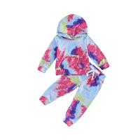 Load image into Gallery viewer, 2 Pieces Set Baby Kid Unisex Tie Dye Print Hoodies&amp;Swearshirts And Pants Wholesale 220713135
