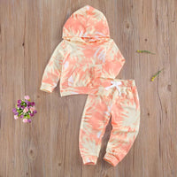 Load image into Gallery viewer, 2 Pieces Set Baby Kid Unisex Tie Dye Print Hoodies&amp;Swearshirts And Pants Wholesale 220713135

