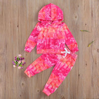 Load image into Gallery viewer, 2 Pieces Set Baby Kid Unisex Tie Dye Print Hoodies&amp;Swearshirts And Pants Wholesale 220713135
