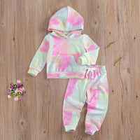 Load image into Gallery viewer, 2 Pieces Set Baby Kid Unisex Tie Dye Print Hoodies&amp;Swearshirts And Pants Wholesale 220713135
