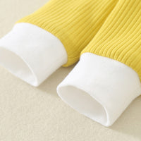 Load image into Gallery viewer, Baby Unisex Color-blocking Bow Muslin&amp;Ribbed Jumpsuits Wholesale 220713173
