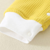 Load image into Gallery viewer, Baby Unisex Color-blocking Bow Muslin&amp;Ribbed Jumpsuits Wholesale 220713173
