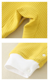 Load image into Gallery viewer, Baby Unisex Color-blocking Bow Muslin&amp;Ribbed Jumpsuits Wholesale 220713173
