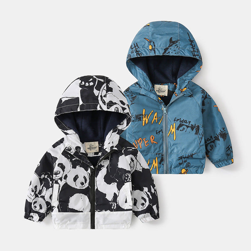 Baby Kid Boys Animals Print Jackets Outwears Wholesale 220713228