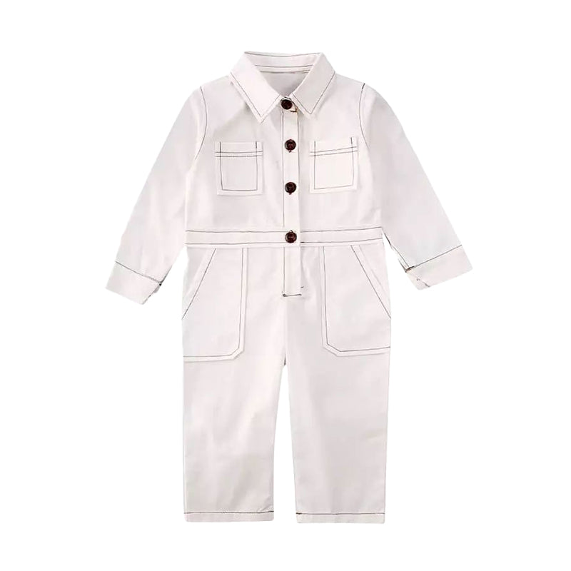 Baby Kid Girls Solid Color Jumpsuits Wholesale 220713262