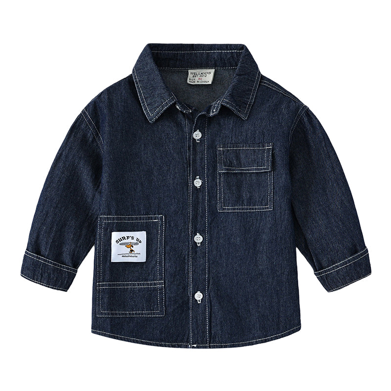 Baby Kid Boys Solid Color Shirts Wholesale 220713338