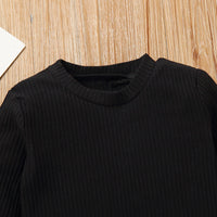 Load image into Gallery viewer, 2 Pieces Set Baby Kid Girls Solid Color Muslin&amp;Ribbed Tops And Checked Skirts Wholesale 220713376
