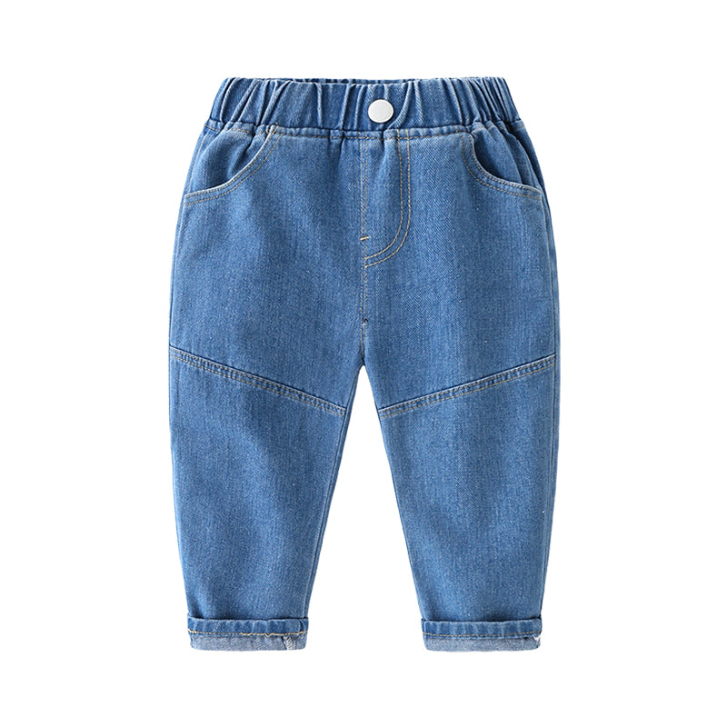 Baby Kid Boys Solid Color Jeans Wholesale 22071343